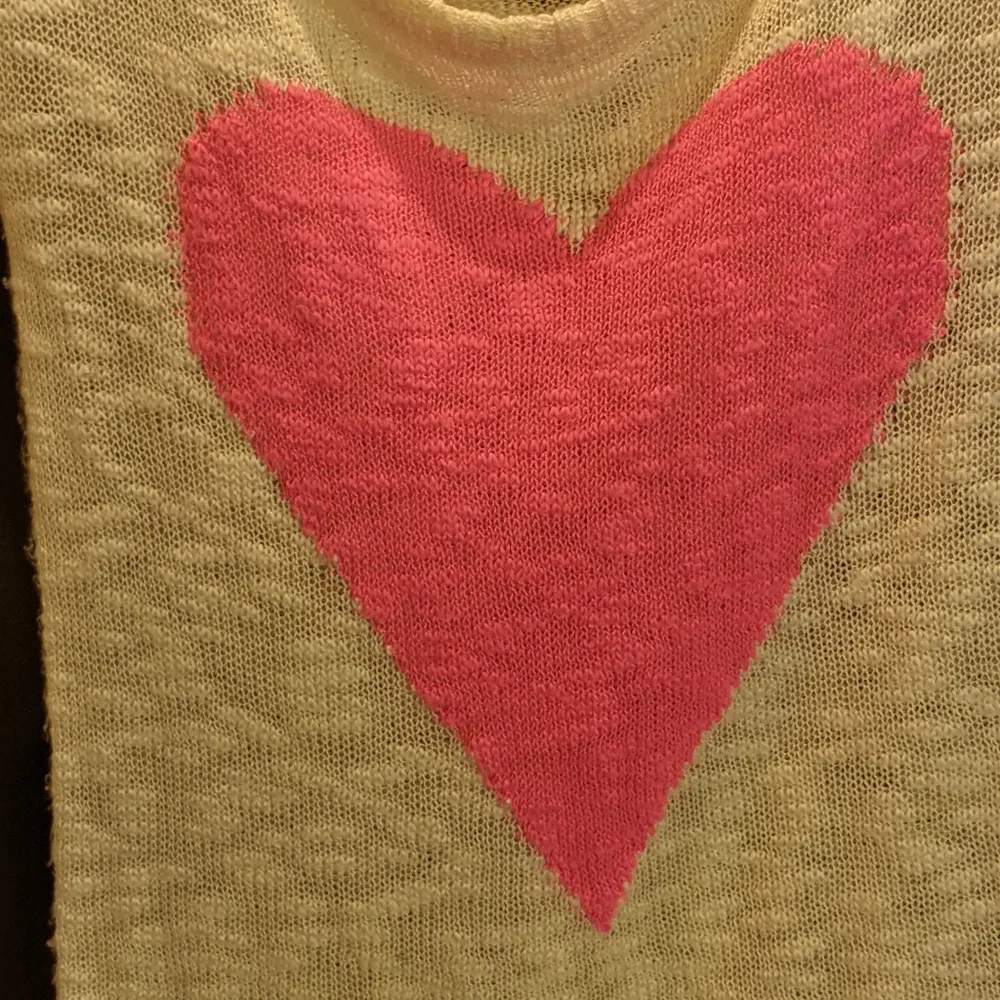 xhilaration brand sweater, xs, pink heart - Picture 9 of 9